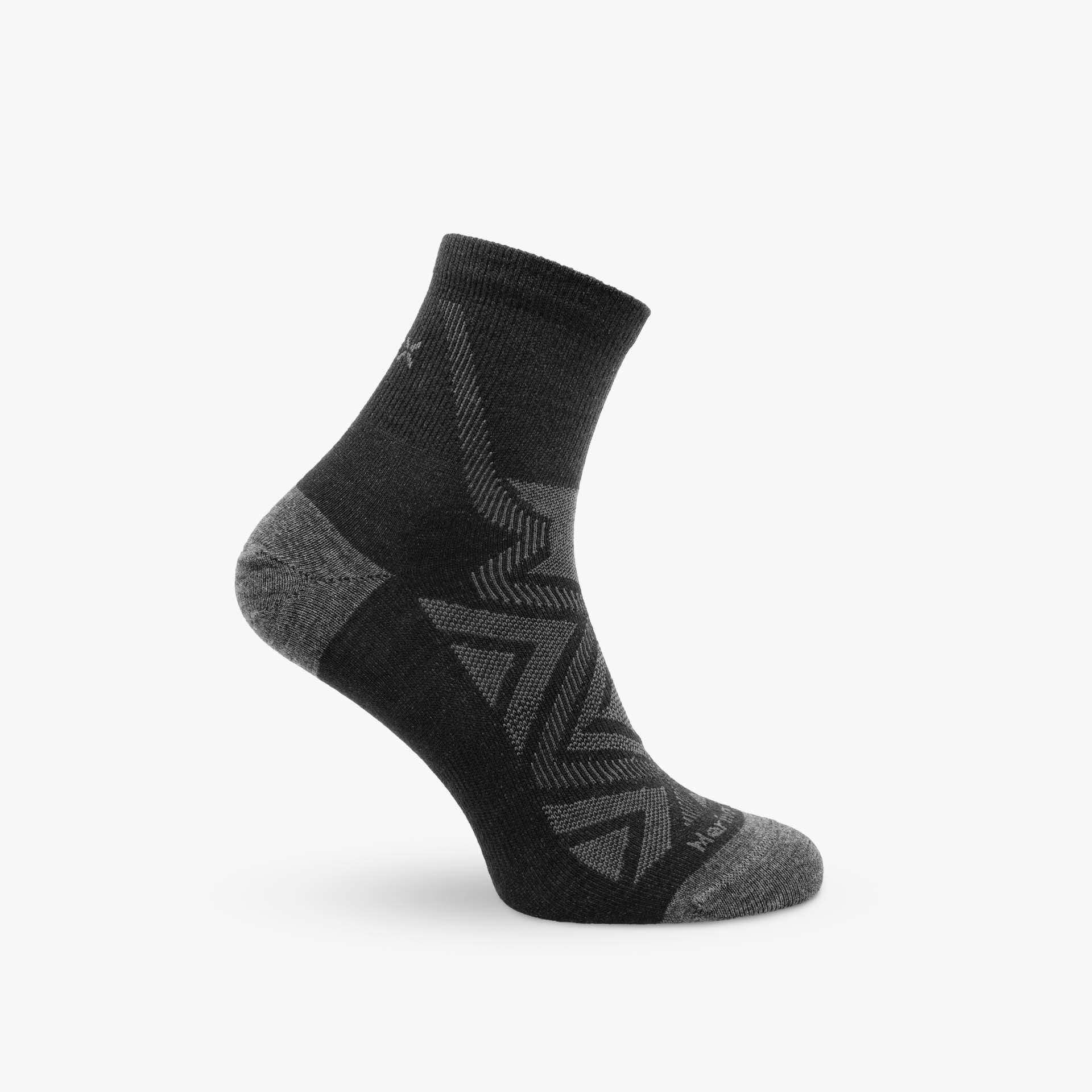 Bezešvé ponožky z merino vlny Fuzzy Mid černá