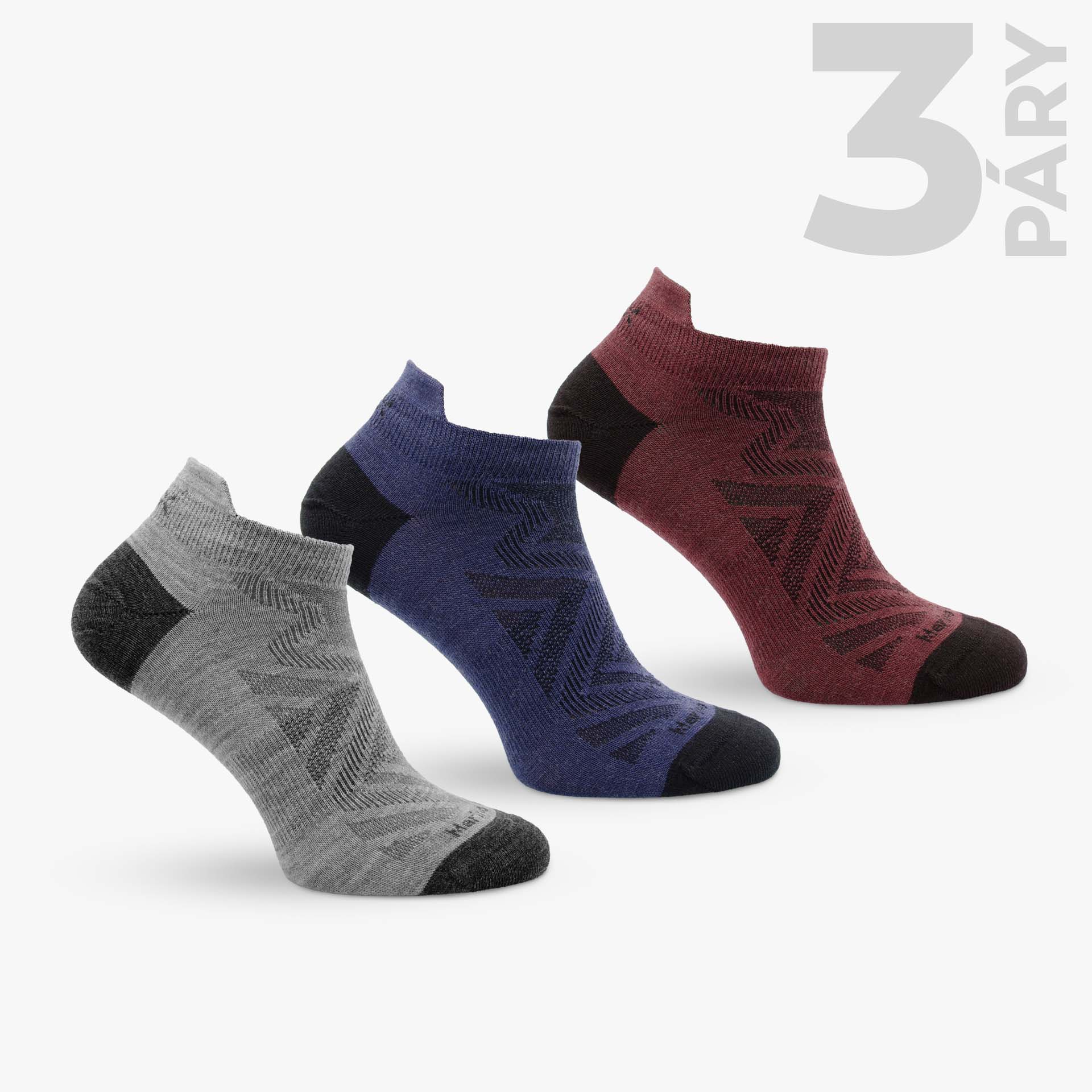 Merino ponožky Fuzzy Low 3pack (midnight)