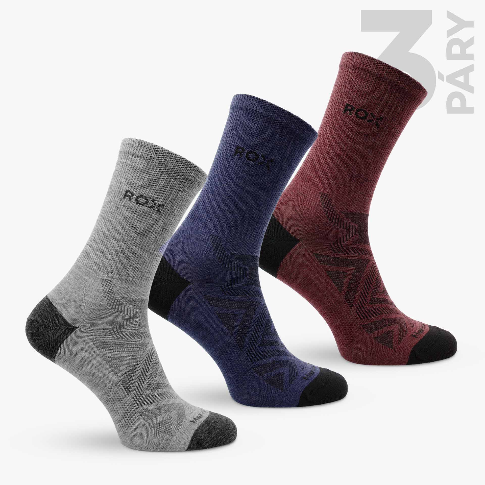 Merino ponožky Fuzzy High 3pack (midnight)